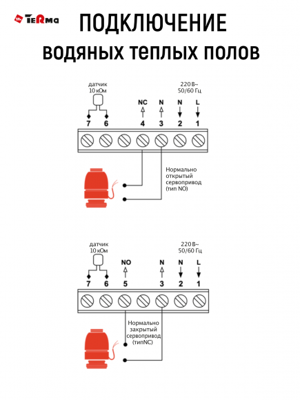 Терморегулятор для теплых полов Terma TRm030, чёрный, 16А