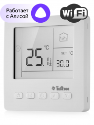 Терморегулятор Terma TRm030 с Wi-Fi управлением, белый, 16А