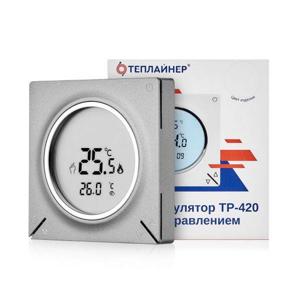 Терморегулятор ТЕПЛАЙНЕР ТР-420, графит