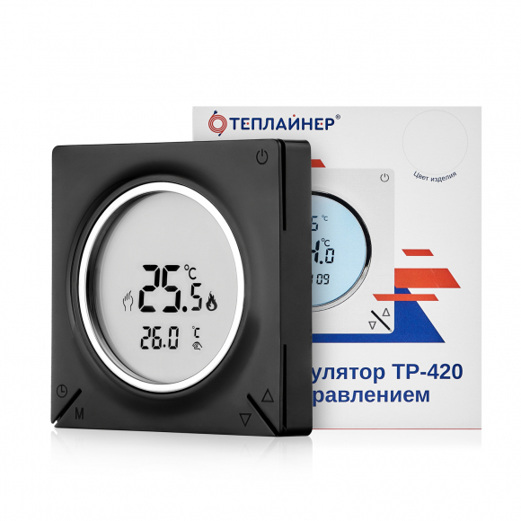 Терморегулятор ТЕПЛАЙНЕР ТР-420, чёрный