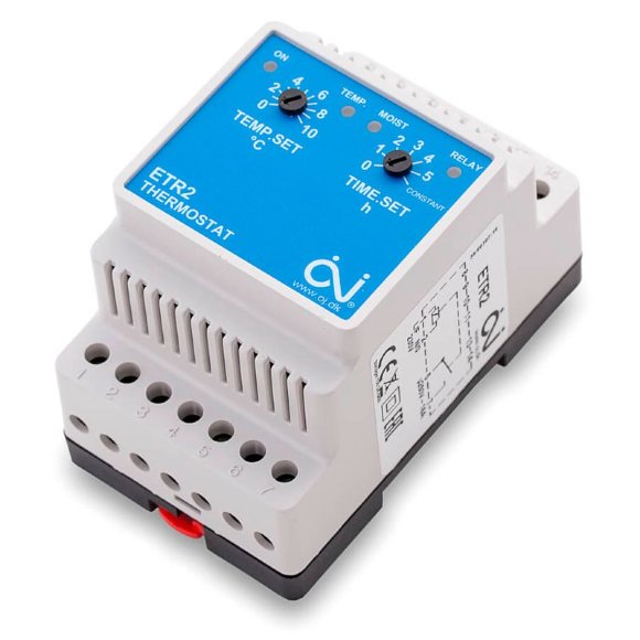 Терморегулятор OJ ETR2-1550, механический, 0 +10, 16А, на DIN-рейку