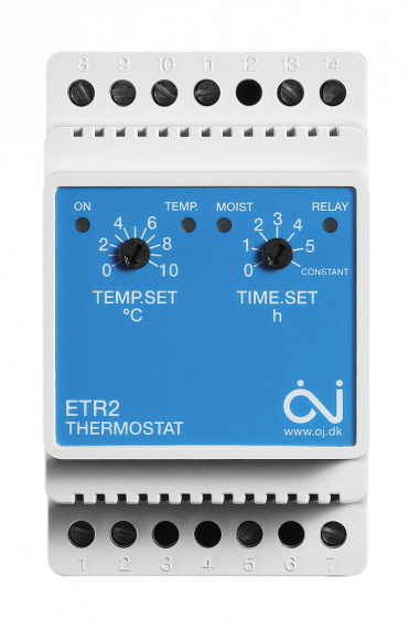 Терморегулятор OJ ETR2-1550, механический, 0 +10, 16А, на DIN-рейку