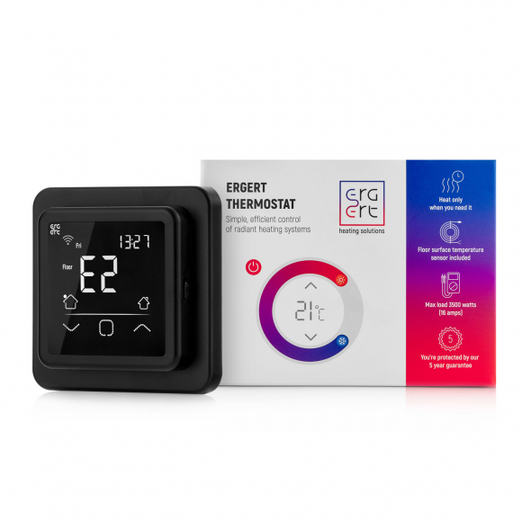 Терморегулятор ERGERT ETR-360W, чёрный, сенсорный, с Wi-Fi управлением