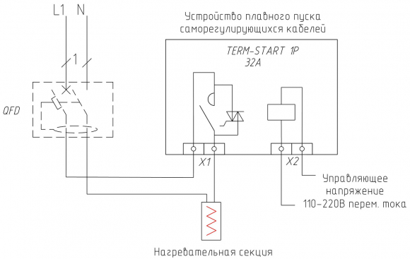 Устройство плавного пуска TERM-START 1P (28А)